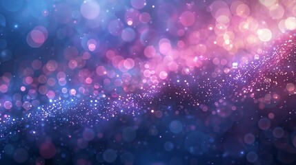 Delicate and dreamy bokeh highlights in a soothing blend of blue and lavender hues, infusing a...