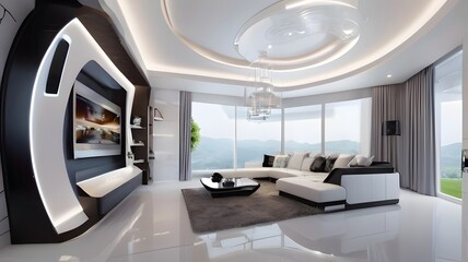 modern interior design with beautiful interior
