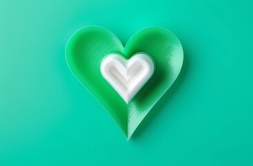 White toothpaste on a green background