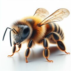 bee on  white background