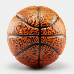 Close up of basketball on white background. Generative AI