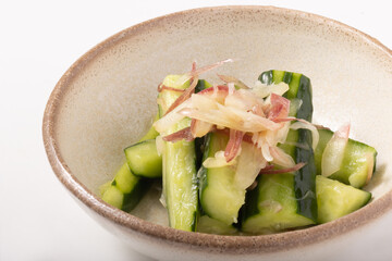 キュウリとミョウガの浅漬け