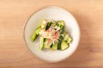 キュウリとミョウガの浅漬け