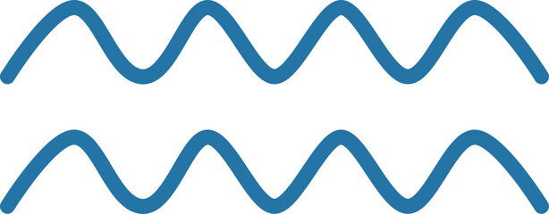 Simple thin line zodiac sign astronomical horoscope symbol Aquarius