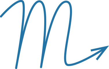 Simple thin line zodiac sign astronomical horoscope symbol scorpio