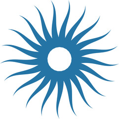 Bohemian divine cosmic abstract sun in elegant minimalist style