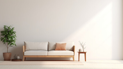 Scene from the interior living room isolated on a white background