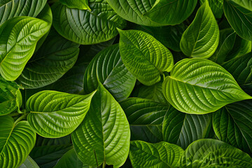 green leaves top view