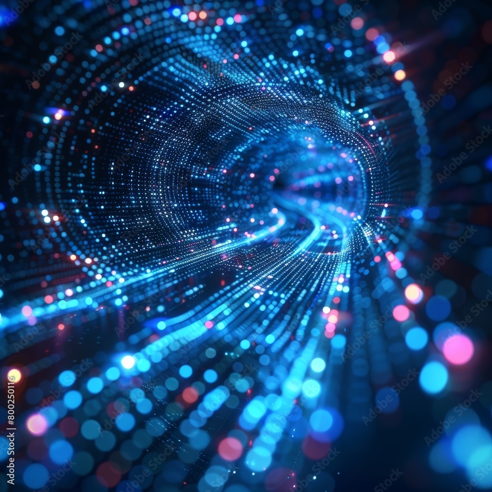 Poster a futuristic digital backdrop with ai elements. cutting-edge technology in a virtual world. data ana