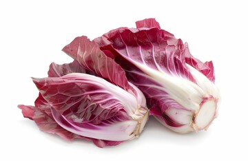 Fototapeta premium Italian red chicory isolated on white background