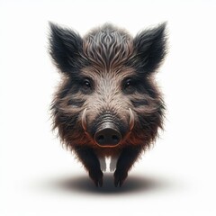 wild boar isolated on white