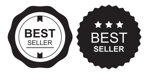 Best seller badge icon set, Best seller award logo isolated, vector Illustration, eps10