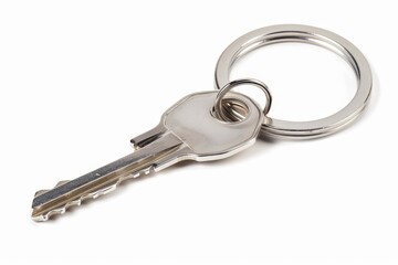 Key ring isolated on white background with clipping path
