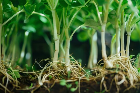 Legume plant roots with modules