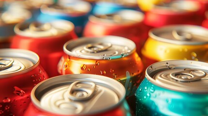 a bunch of soda cans generative ai