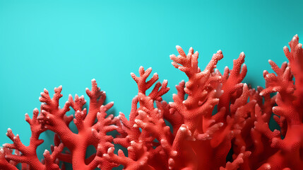 Red coral with space for text