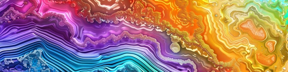 Panoramic Druzy Mineral Texture for Banner Design
