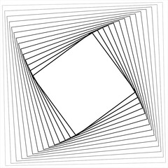 Obraz premium Square shape blend gradient line spiral. Technology concept