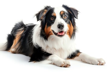 Australian Shepherd, agile Australian Shepherd clipart, isolated on white background