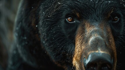 Macro shot of a bear
