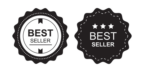 Best seller badge icon set, Best seller award logo isolated, vector Illustration, eps10