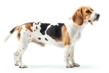 Beagle, curious Beagle clipart, isolated on white background