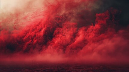 cloud of red dust as it spins and moves through the air generative ai