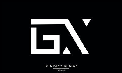 GX, XG Abstract Letters Logo Monogram Design Icon Font Symbol