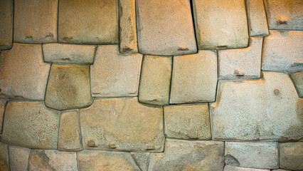 Megalithic stone wall background - Cusco, Peru