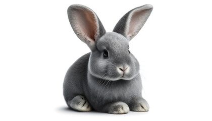 Naklejka premium rabbit isolated on white background 