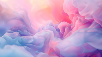 An HD photo of a calming abstract design, featuring soft geometric shapes in pastel shades, artistically blurred edges for a serene atmosphere