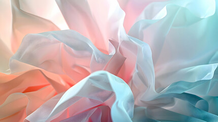 Obraz premium An HD photo of a calming abstract design, featuring soft geometric shapes in pastel shades, artistically blurred edges for a serene atmosphere