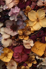  a close-up texture of a variety of dried flowers