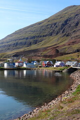 Fototapeta na wymiar The small town of Seydisfjordur, in eastern Iceland