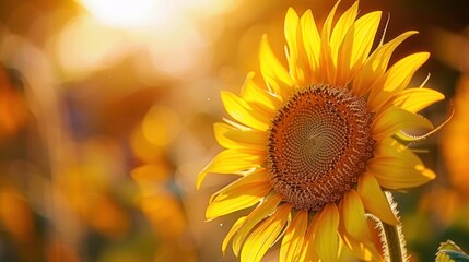 Macro shot of a sunflower