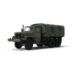 Fototapeta premium 3d realistic Military Army truck car drive element war army heavy green security defense auto protection, logistics trucks driving, Military transport vehicle