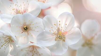 Obraz na płótnie Canvas Macro shot of cherry blossoms