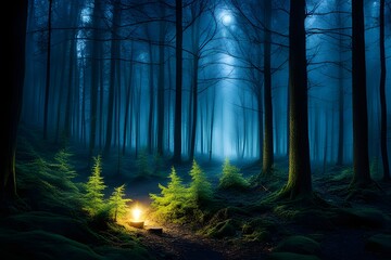 Naklejka premium Mysterious Forest.