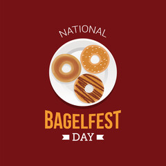 National Bagelfest day vector illustration. National Bagelfest day themes design concept with flat style vector illustration. Suitable for greeting card, poster and banner.
