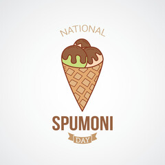 National Spumoni day vector illustration. National Spumoni day themes design concept with flat style vector illustration. Suitable for greeting card, poster and banner.
