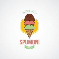 National Spumoni day vector illustration. National Spumoni day themes design concept with flat style vector illustration. Suitable for greeting card, poster and banner.