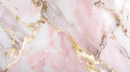 Luxurious white and pink marbled texture background with gold veins, perfect for invitation, wallpaper, or banner design.