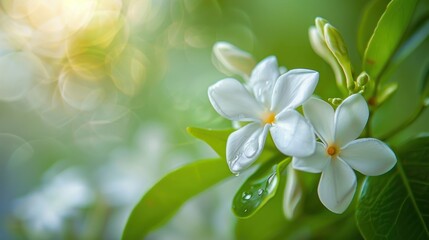 Macro shot of jasmine flower