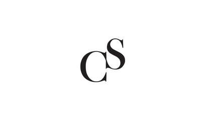 CS, SC, C, S Abstract Letters Logo Monogram