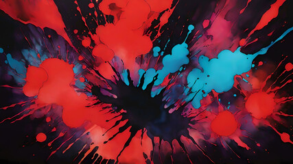  Watercolor paint splash, blotch background with bleed wash and bloom. Blobs of paint, nostalgic watercolor paper texture. Beautiful trendy  impressionist background. 