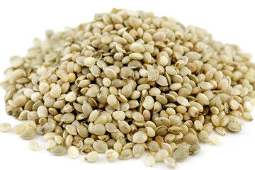Fototapeta premium Organic hemp seeds without shells