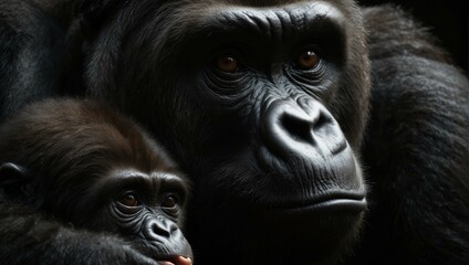 Obraz premium This image captures the rich texture and depth of black animal fur, illustrating a warm and tactile surface