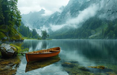 Serenity of Nature: Majestic 4K Wallpaper of Lakes and Mountains, Embracing Environmental Beauty and Relaxing Vibes
