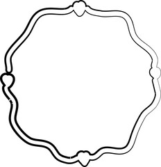 Circle frame. Hand drawn design elements