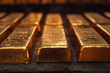 Gold bars, concept of investment in precious metals